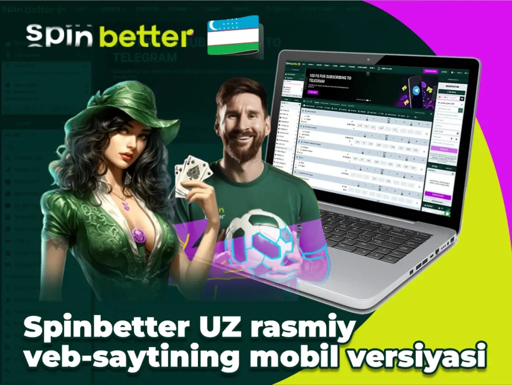 Мобильная версия официального сайта Spinbetter UZ
